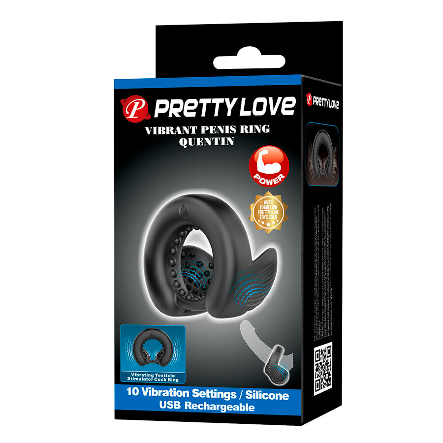 PRETTY LOVE - QUENTIN ANNEAU PÉNIS AVEC STIMULATEUR TESTICULAIRE