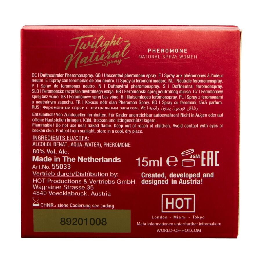 HOT - PHÉROMONE TWILIGHT NATURELLE POUR FEMMES 15 ML