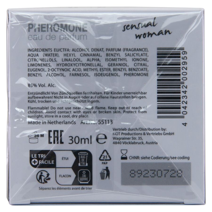 HOT - PARFUM AUX PHÉROMONES TOKYO SENSUAL WOMAN 30 ML