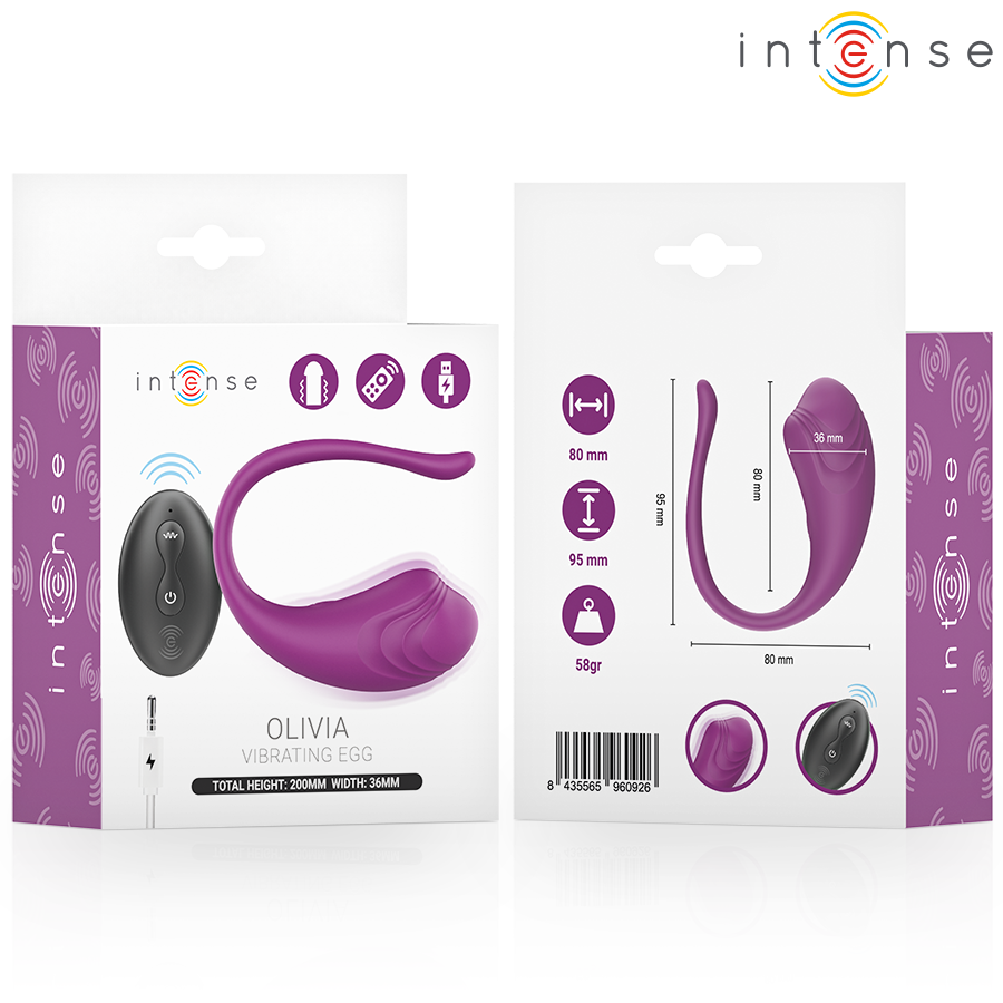 INTENSE - OLIVIA ŒUF VIBRANT PURPLE AVEC TÉLÉCOMMANDE