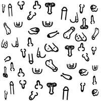 DIABLO PICANTE - SOUS-VERRES CARRÉS EN FORME DE PÉNIS 10 UNITÉS