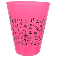 DIABLO PICANTE - TASSE FUCHSIA 500 ML AVEC PÉNIS NOIRS