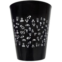 DIABLO PICANTE - BLACK CUP 500 ML AVEC PÉNIS BLANCS