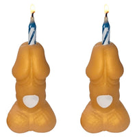 DIABLO PICANTE - BOUGIES D'ANNIVERSAIRE EN FORME DE PÉNIS DORÉ (2 UNITÉS)