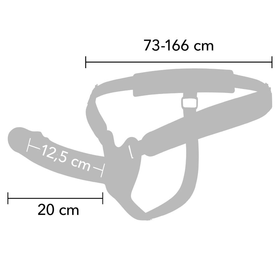 HIDDEN DESIRE - INFERNO MANCHON PÉNIS AVEC STRAP-ON 20 CM