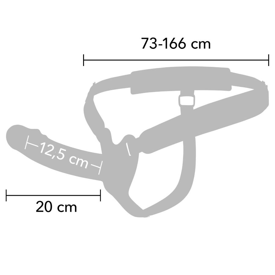 HIDDEN DESIRE - INFERNO MANCHON PÉNIS VIBRANT AVEC STRAP-ON 20 CM