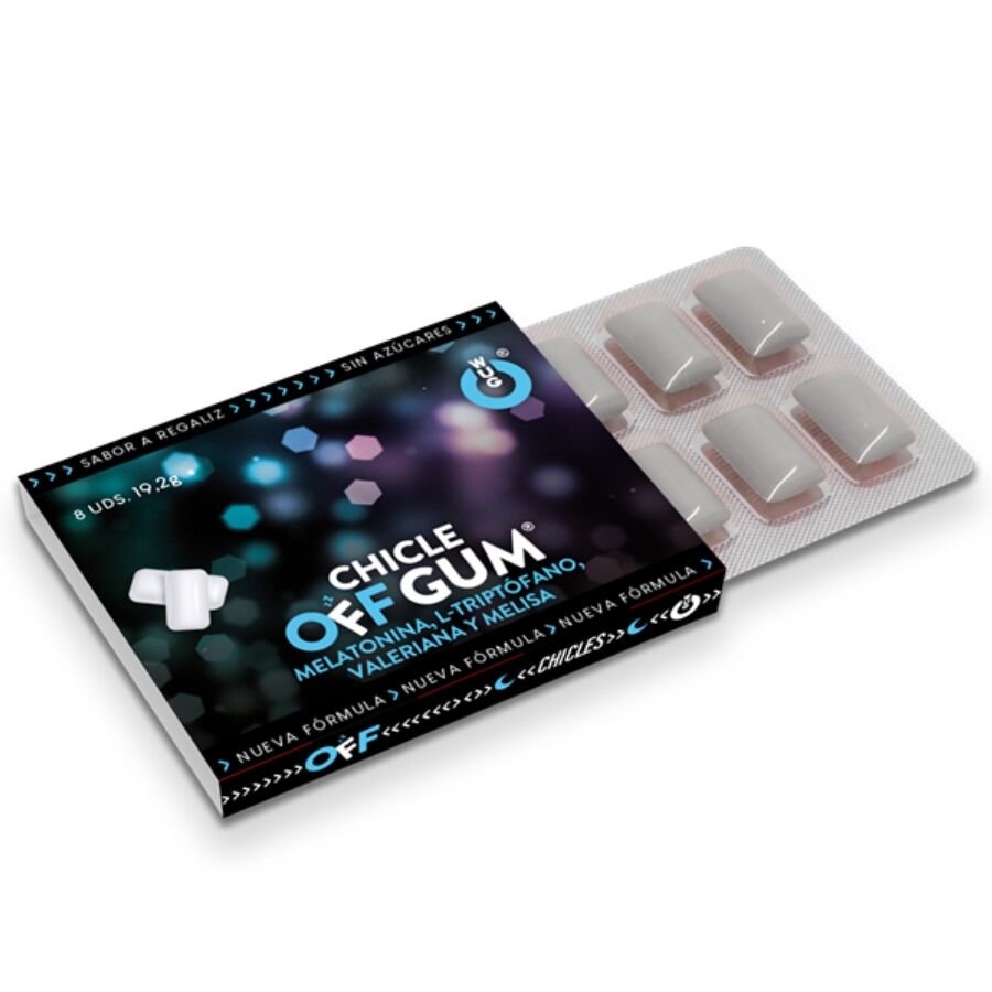 WUG GUM - OFF SANS VALÉRIANE, TRYPTOPHANE, MELURE DE CITRON ET MÉLATONINE 1 X 8 UNITÉS