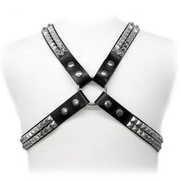 LEATHER BODY - HARNAIS  CLOUS PYRAMIDAUX