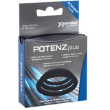 JOYDIVISION POTENZDUO - PLUS LOT DE 3 ANNEAUX NOIR - S, M, L
