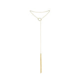 BIJOUX - MAGNIFIQUE COLLIER EN MÉTAL FRANGES DORÉES