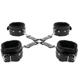 DARKNESS - MENOTTES EN CUIR POUR PIEDS ET MAINS NOIR