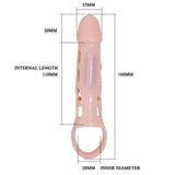 BAILE - COUVERTURE DEXTENSION DE PÉNIS AVEC VIBRATION ET SANGLE NATURELLE 13,5 CM