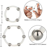 CALEXOTICS - ENSEMBLE DE BAGUES EN SILICONE PERLÉES EN ACIER