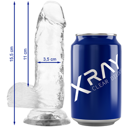X RAY - BITE TRANSPARENTE AVEC BOULES 15.5 CM -O- 3.5 CM