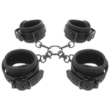 FETISH SUBMISSIVE - ENSEMBLE DE MENOTTES POUR MAINS ET CHEVILLES AVEC DOUBLURE EN NOPRÈNE