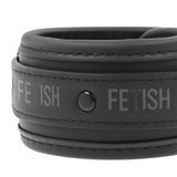 FETISH SUBMISSIVE - COLLIER ET MENOTTES EN CUIR VÉGAN AVEC DOUBLURE EN NOPRÈNE