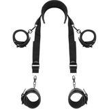 FETISH SUBMISSIVE - POSITION MAÎTRE AVEC 4 MENOTTES DOUBLÉES DE NOPRÈNE