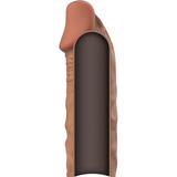 VIRILXL - EXTENSION DE PÉNIS MARRON EN SILICONE LIQUIDE V5