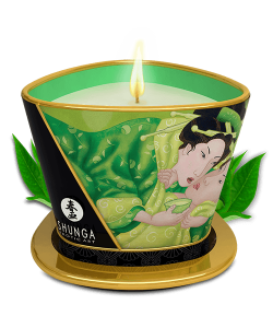 SHUNGA BOUGIE DE MASSAGE THÉ VERT EXOTIQUE