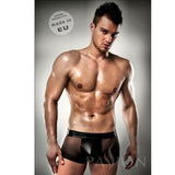 PASSION KOMPLET BLACK CLEAR LEATHER MEN LINGERIE