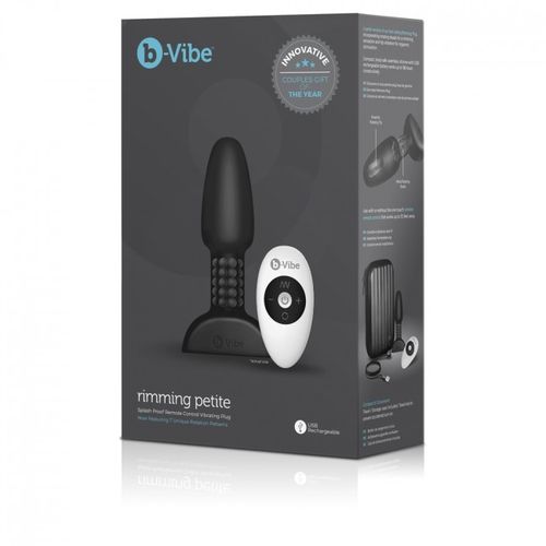 B-VIBE RIMMING PETITE REMOTE CONTROL PLUG BLACK