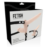 FETISH SUBMISSIVE DOUBLE STRAP VIBRATOR STRAP-ON FLESH UP